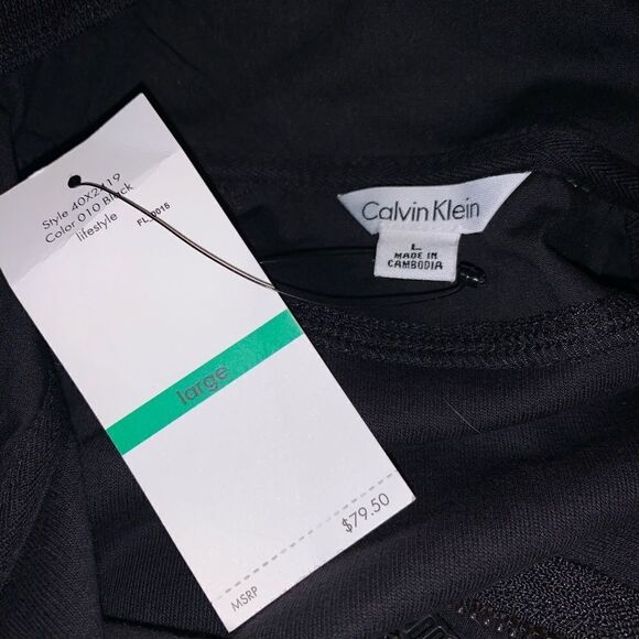NWT Calvin Klein black knit top size L - Picture 3 of 3